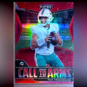 2021 panini Tua Tagovailoa  call to arms red perfect condition not t/o of slve